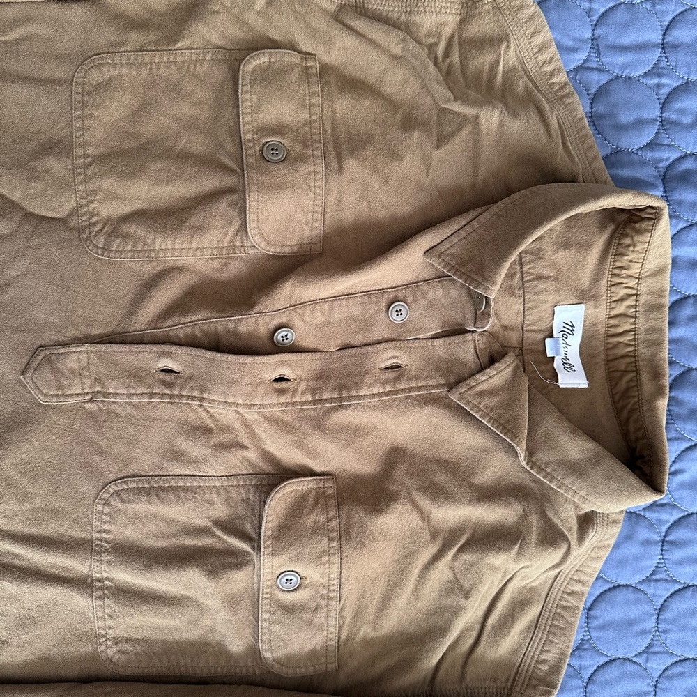Madewell Men's Tan Casual Button-Down Shirt - Picture 4 of 6